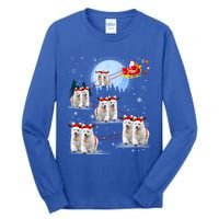 Santa White Swiss Shepherd Reindeer Sleigh Santa Christmas Cute Gift Tall Long Sleeve T-Shirt