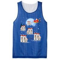 Santa White Swiss Shepherd Reindeer Sleigh Santa Christmas Cute Gift Mesh Reversible Basketball Jersey Tank