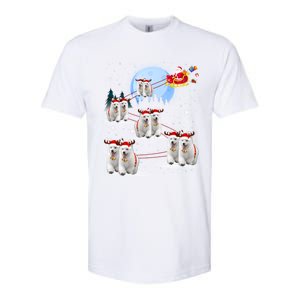 Santa White Swiss Shepherd Reindeer Sleigh Santa Christmas Cute Gift Softstyle CVC T-Shirt