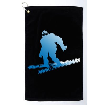 Ski Winter Sports Sasquatch Cryptozoology Skiing Bigfoot Gift Golf Towel