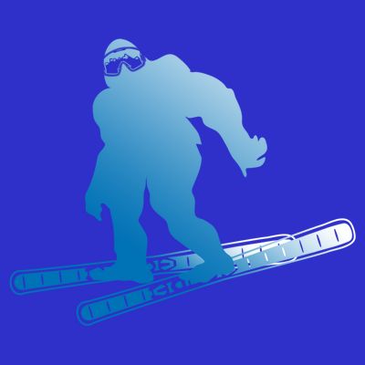 Ski Winter Sports Sasquatch Cryptozoology Skiing Bigfoot Gift T-Shirt
