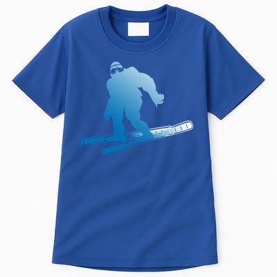 Ski Winter Sports Sasquatch Cryptozoology Skiing Bigfoot Gift Tall T-Shirt