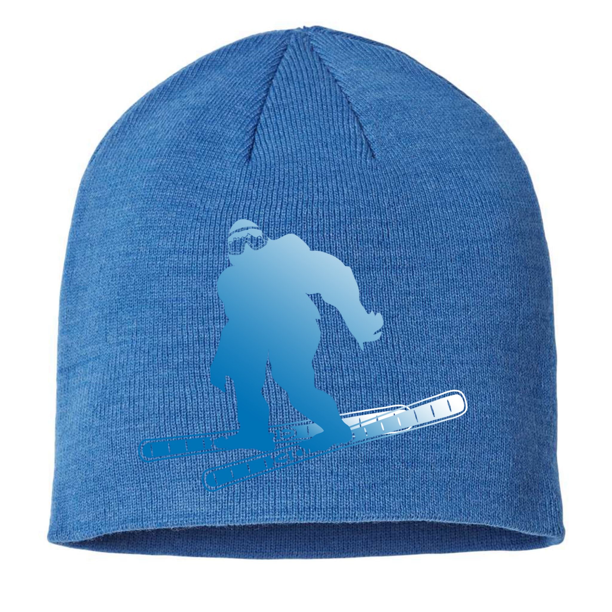 Ski Winter Sports Sasquatch Cryptozoology Skiing Bigfoot Gift Sustainable Beanie