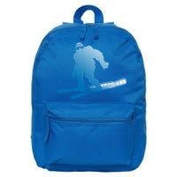 Ski Winter Sports Sasquatch Cryptozoology Skiing Bigfoot Gift 16 in Basic Backpack