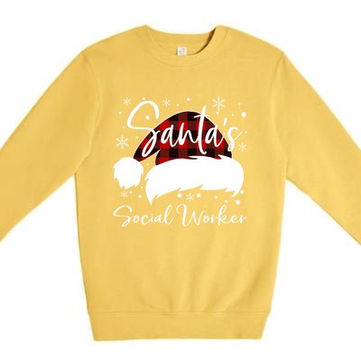 Social Worker Santas Favorite Nurse Social Worker Elf Love Cute Gift Premium Crewneck Sweatshirt