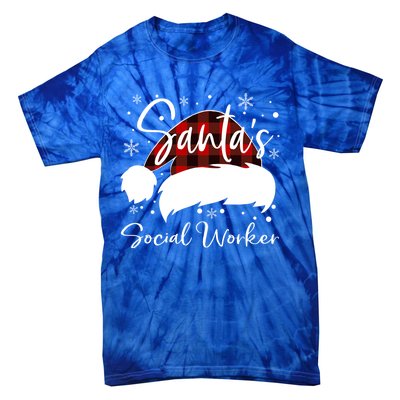 Social Worker Santas Favorite Nurse Social Worker Elf Love Cute Gift Tie-Dye T-Shirt