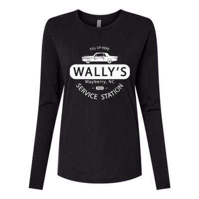 Show Wallys Service Station Womens Cotton Relaxed Long Sleeve T-Shirt