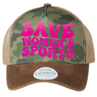 Save Wo's Sports Act ProtectWomensSports Support Groovy Legacy Tie Dye Trucker Hat