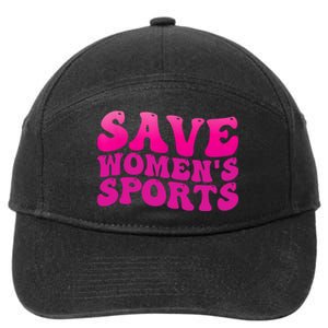 Save Wo's Sports Act ProtectWomensSports Support Groovy 7-Panel Snapback Hat