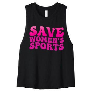 Save Wo's Sports Act ProtectWomensSports Support Groovy Women's Racerback Cropped Tank