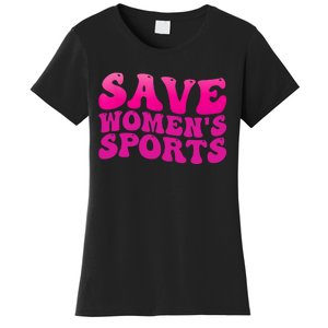 Save Wo's Sports Act ProtectWomensSports Support Groovy Women's T-Shirt