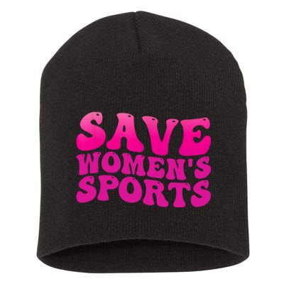 Save Wo's Sports Act ProtectWomensSports Support Groovy Short Acrylic Beanie