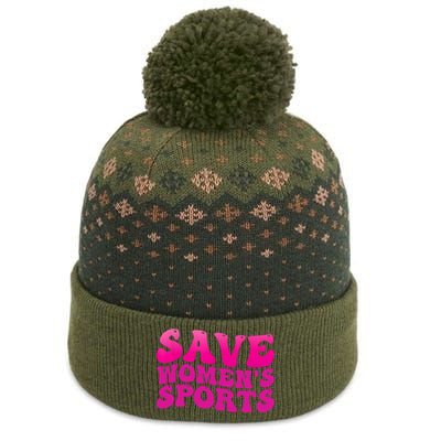 Save Wo's Sports Act ProtectWomensSports Support Groovy The Baniff Cuffed Pom Beanie