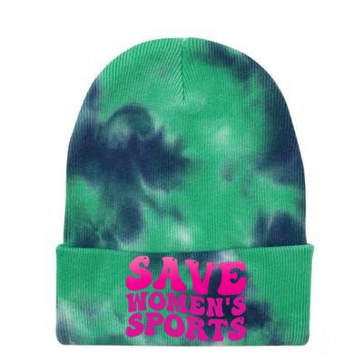 Save Wo's Sports Act ProtectWomensSports Support Groovy Tie Dye 12in Knit Beanie