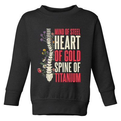 Scoliosis Warrior Scoliosis Surgery Recovery Toddler Sweatshirt