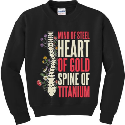 Scoliosis Warrior Scoliosis Surgery Recovery Kids Sweatshirt