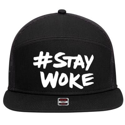 Stay Woke Shirt Stay Woke 7 Panel Mesh Trucker Snapback Hat