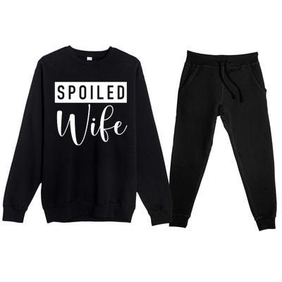 Spoiled Wife Premium Crewneck Sweatsuit Set