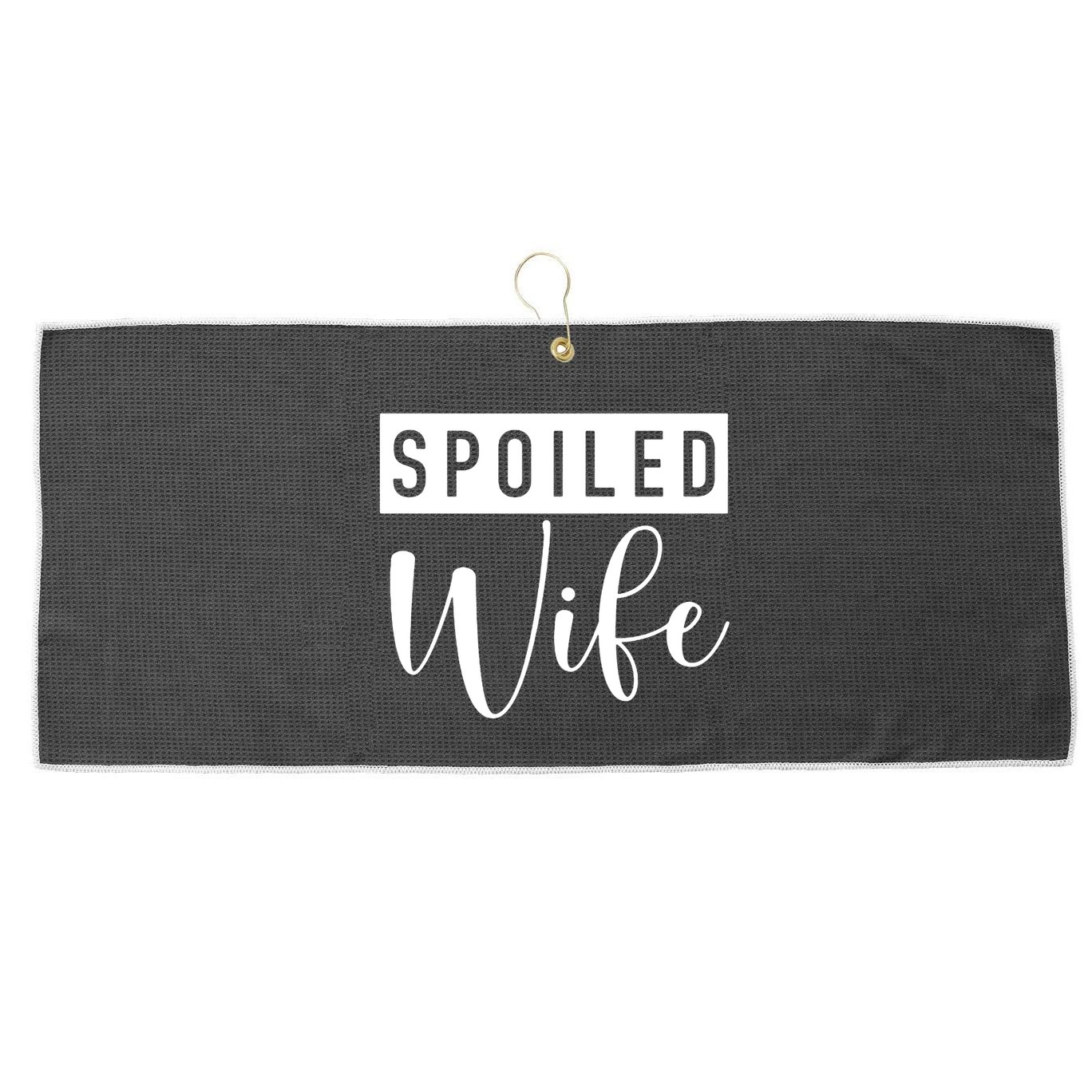 Spoiled Wife Large Microfiber Waffle Golf Towel