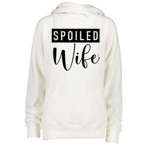 Spoiled Wife Womens Funnel Neck Pullover Hood