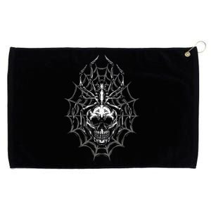 Spider Web Skull Halloween Spider Grommeted Golf Towel