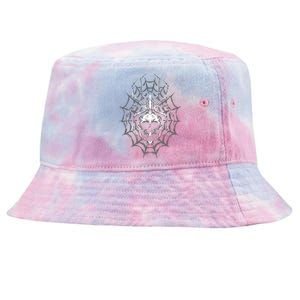 Spider Web Skull Halloween Spider Tie-Dyed Bucket Hat