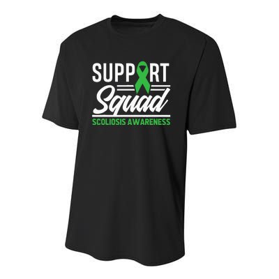 Scoliosis Warrior Support Squad Scoliosis Awareness Youth Performance Sprint T-Shirt