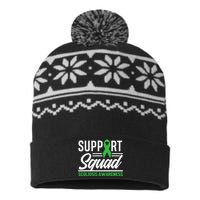 Scoliosis Warrior Support Squad Scoliosis Awareness USA-Made Snowflake Beanie