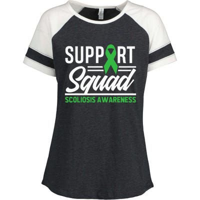 Scoliosis Warrior Support Squad Scoliosis Awareness Enza Ladies Jersey Colorblock Tee