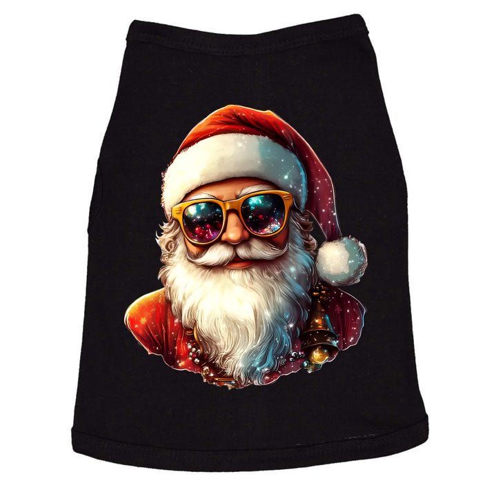 Santa With Sunglasses Funny Christmas Matching Family Doggie Tank