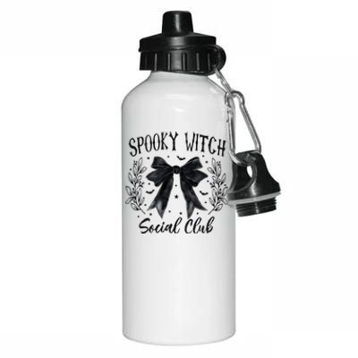 Spooky Witch Social Club Aluminum Water Bottle 