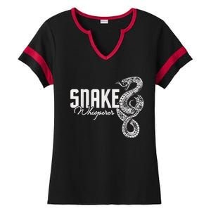 Snake Whisperer Snakes Jungle Zookeeper Zoo Reptile Lover Ladies Halftime Notch Neck Tee