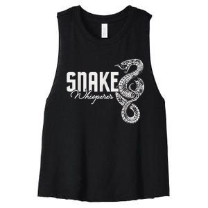 Snake Whisperer Snakes Jungle Zookeeper Zoo Reptile Lover Women's Racerback Cropped Tank