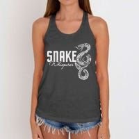 Snake Whisperer Snakes Jungle Zookeeper Zoo Reptile Lover Women's Knotted Racerback Tank