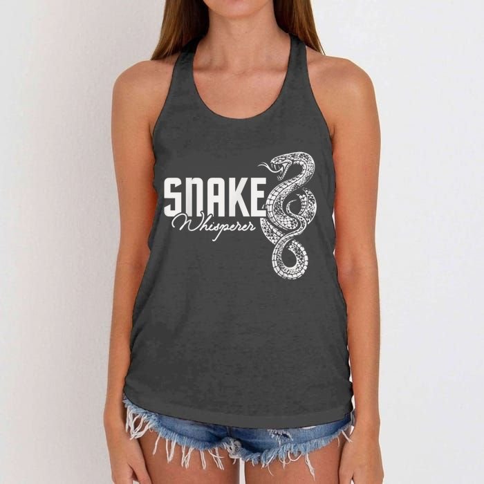 Snake Whisperer Snakes Jungle Zookeeper Zoo Reptile Lover Women's Knotted Racerback Tank