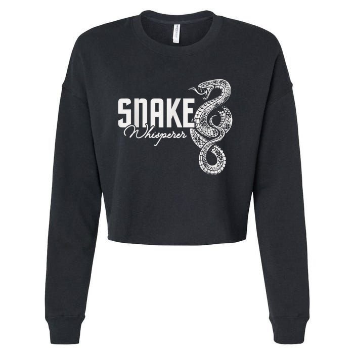 Snake Whisperer Snakes Jungle Zookeeper Zoo Reptile Lover Cropped Pullover Crew