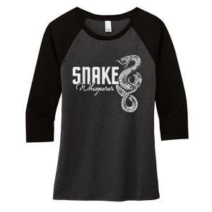 Snake Whisperer Snakes Jungle Zookeeper Zoo Reptile Lover Women's Tri-Blend 3/4-Sleeve Raglan Shirt