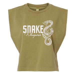 Snake Whisperer Snakes Jungle Zookeeper Zoo Reptile Lover Garment-Dyed Women's Muscle Tee