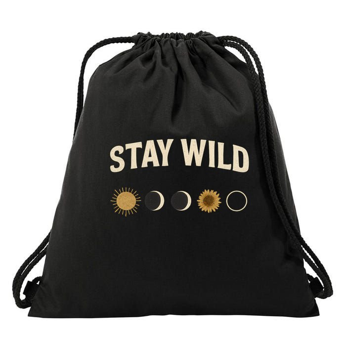 Stay Wild Drawstring Bag