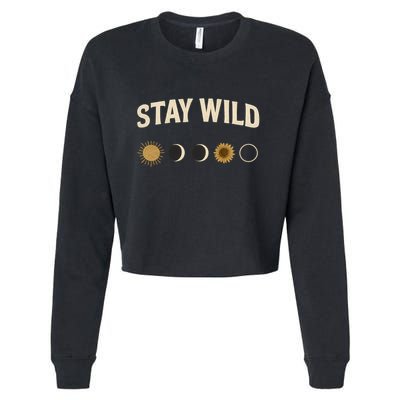 Stay Wild Cropped Pullover Crew