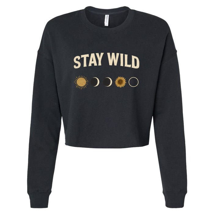 Stay Wild Cropped Pullover Crew