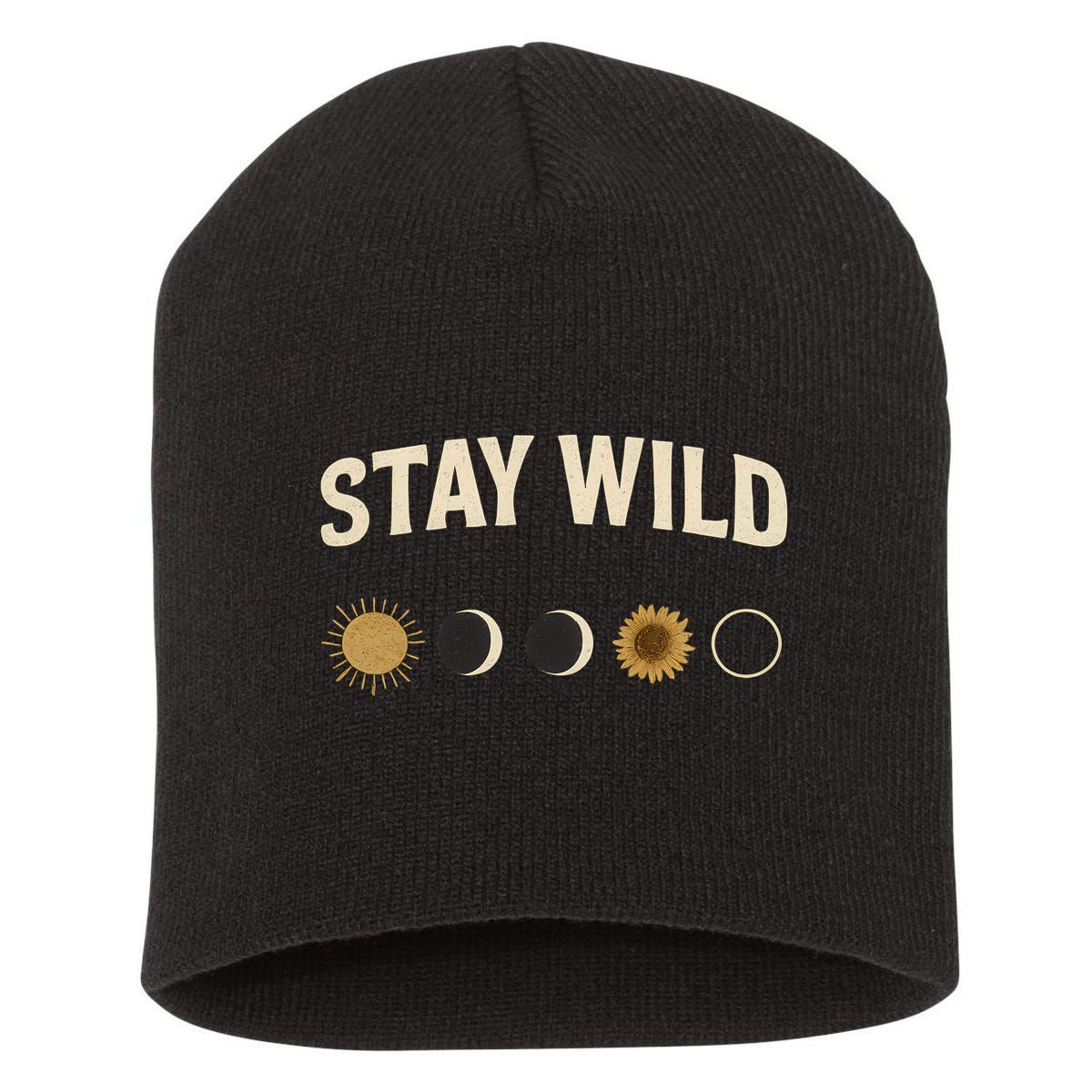 Stay Wild Short Acrylic Beanie