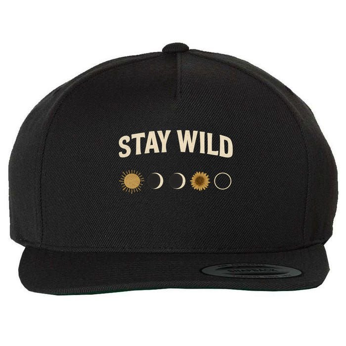 Stay Wild Wool Snapback Cap