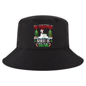 Swan Wearing Santa Hat Xmas Christmas Spirit Is Swan Cool Comfort Performance Bucket Hat