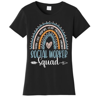 Social Worker Squad Week Rainbow Appreciation Day For Wo Women's T-Shirt