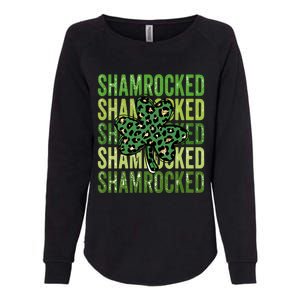 Shamrocked Womens St Patty's Cute St Paddy's Day Retro Irish Womens California Wash Sweatshirt