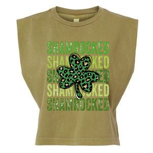 Shamrocked Womens St Patty's Cute St Paddy's Day Retro Irish Garment-Dyed Women's Muscle Tee