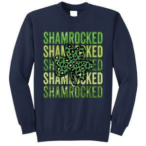 Shamrocked Womens St Patty's Cute St Paddy's Day Retro Irish Tall Sweatshirt