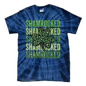 Shamrocked Womens St Patty's Cute St Paddy's Day Retro Irish Tie-Dye T-Shirt