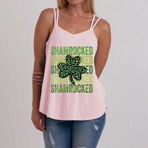 Shamrocked Womens St Patty's Cute St Paddy's Day Retro Irish Women's Strappy Tank